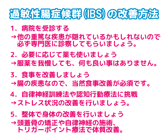 過敏性腸症候群の改善方法